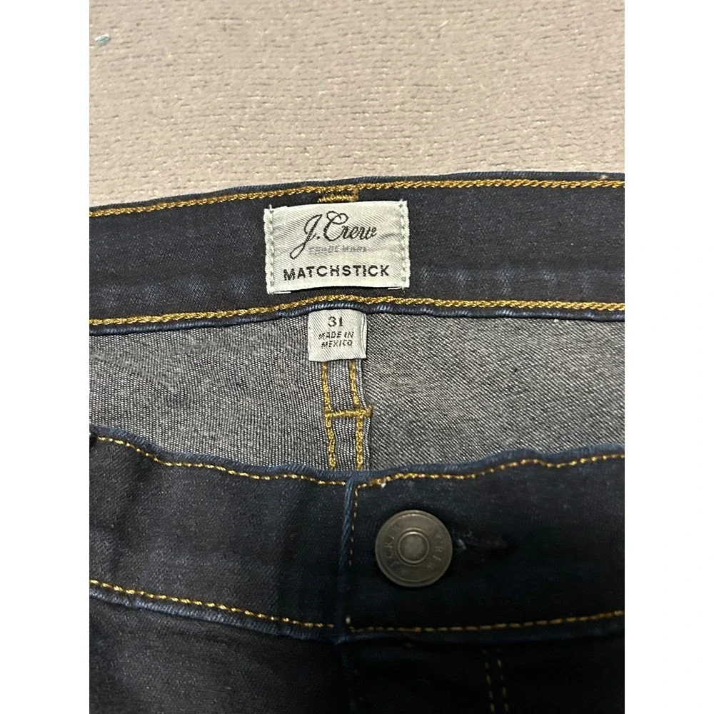 J.Crew Matchstick Jeans Womens 31 Dark Wash Indigo Straight Leg Denim Pants